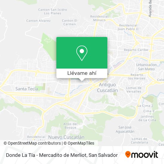 Mapa de Donde La Tía - Mercadito de Merliot