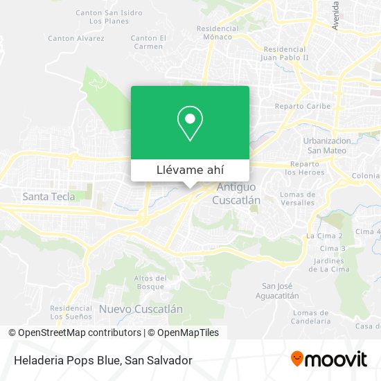 Mapa de Heladeria Pops Blue