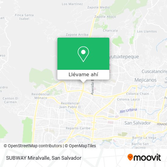 Mapa de SUBWAY Miralvalle