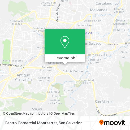 Mapa de Centro Comercial Montserrat