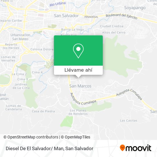 Mapa de Diesel De El Salvador/ Man