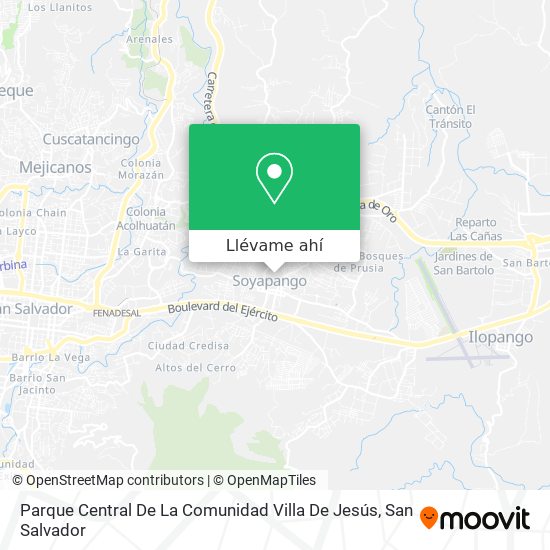 Mapa de Parque Central De La Comunidad Villa De Jesús