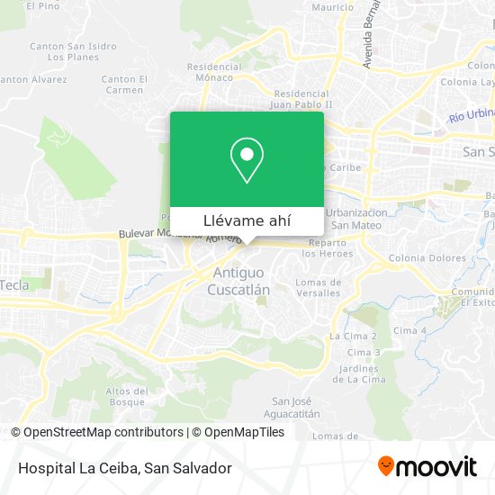 Mapa de Hospital La Ceiba