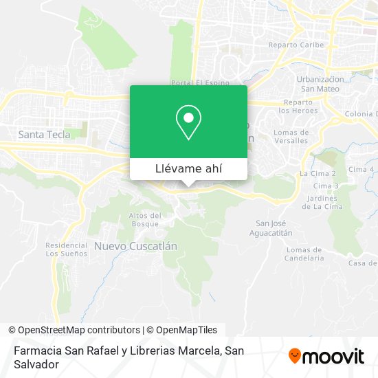 Mapa de Farmacia San Rafael y Librerias Marcela