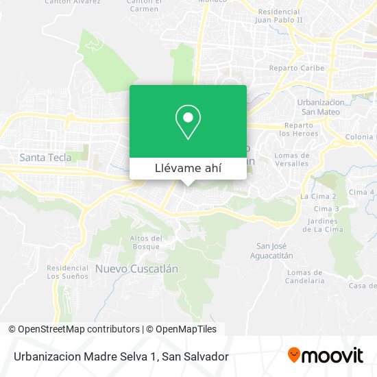 Mapa de Urbanizacion Madre Selva 1