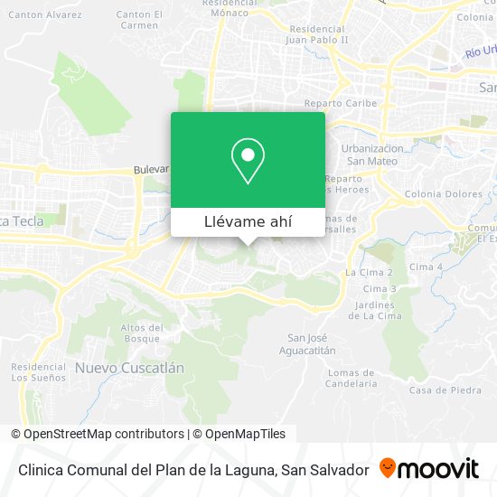 Mapa de Clinica Comunal del Plan de la Laguna