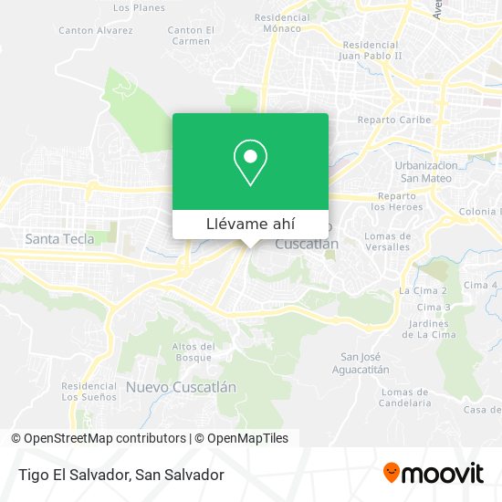Mapa de Tigo El Salvador