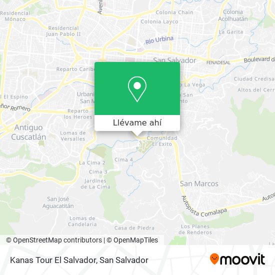 Mapa de Kanas Tour El Salvador
