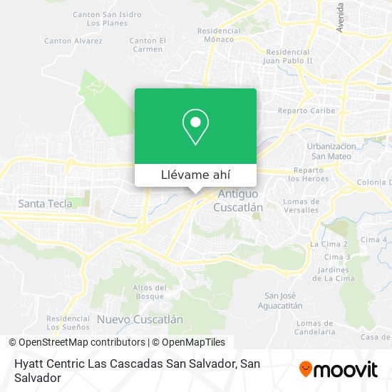 Mapa de Hyatt Centric Las Cascadas San Salvador