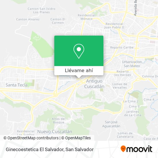 Mapa de Ginecoestetica El Salvador