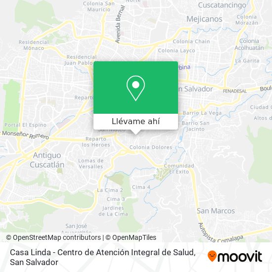 Mapa de Casa Linda - Centro de Atención Integral de Salud