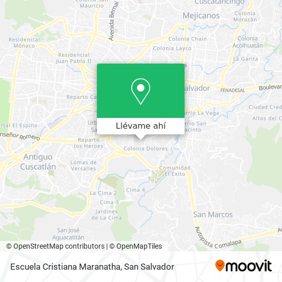 Mapa de Escuela Cristiana Maranatha