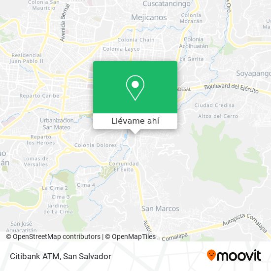 Mapa de Citibank ATM