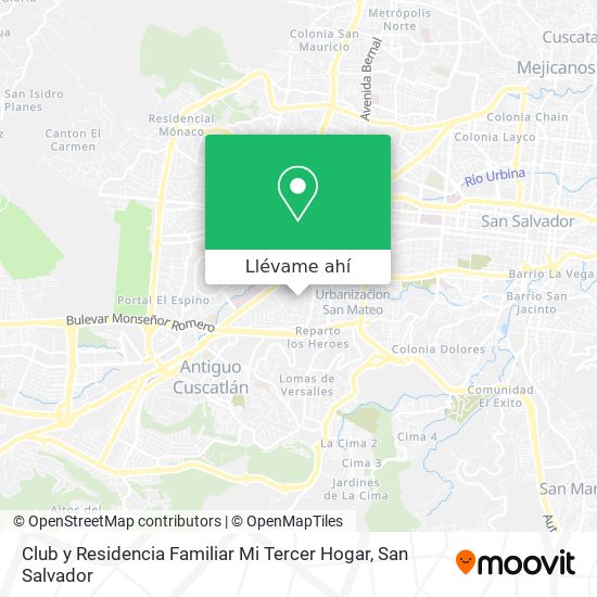 Cómo llegar a Club y Residencia Familiar Mi Tercer Hogar en San Salvador en  Autobús?