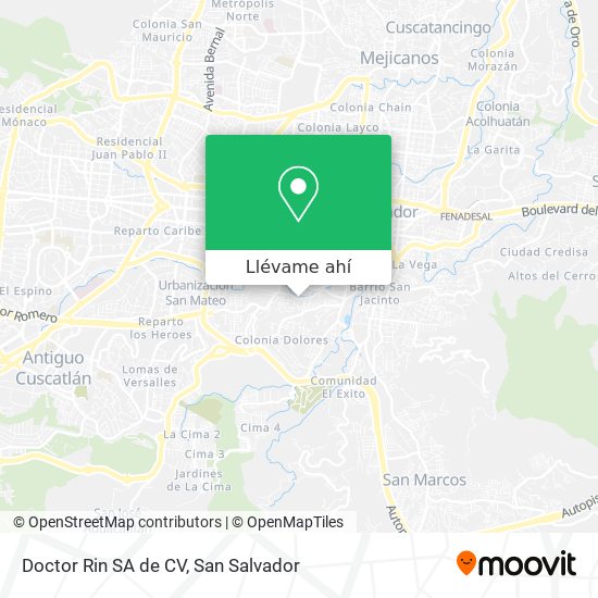 Mapa de Doctor Rin SA de CV