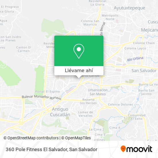 Mapa de 360 Pole Fitness El Salvador