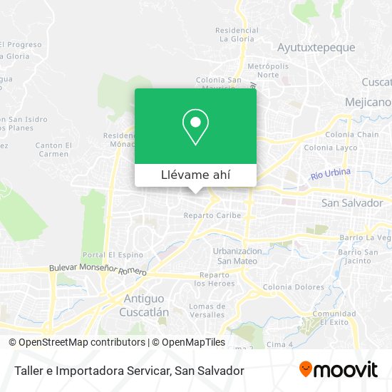 Mapa de Taller e Importadora Servicar