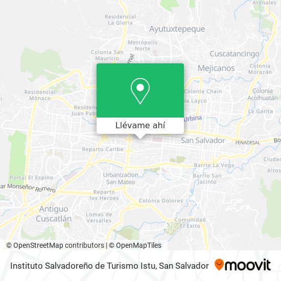 Mapa de Instituto Salvadoreño de Turismo Istu