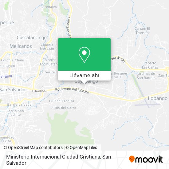 Mapa de Ministerio Internacional Ciudad Cristiana