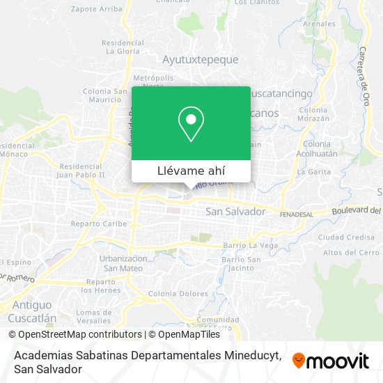 Mapa de Academias Sabatinas Departamentales Mineducyt