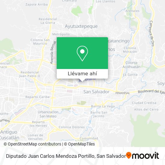 Mapa de Diputado Juan Carlos Mendoza Portillo