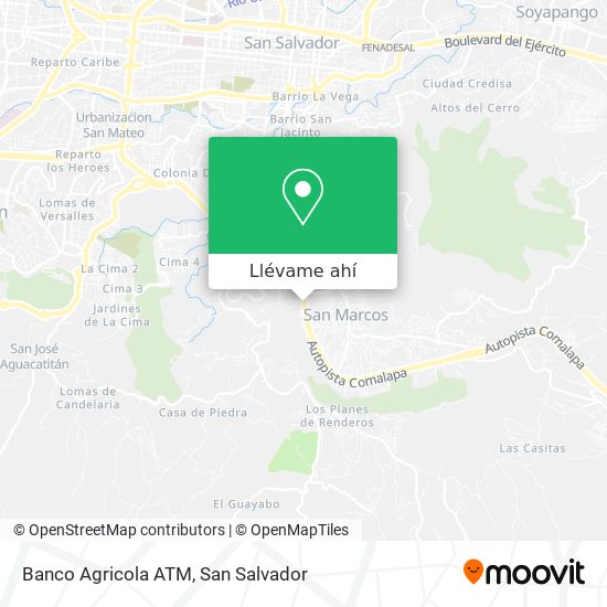 Mapa de Banco Agricola ATM