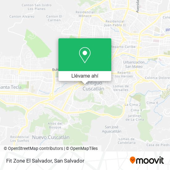 Mapa de Fit Zone El Salvador