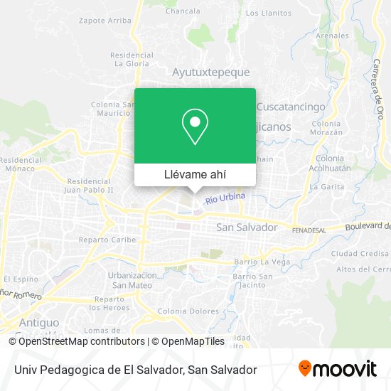 Mapa de Univ Pedagogica de El Salvador