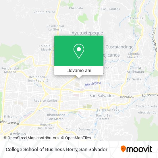 Mapa de College School of Business Berry