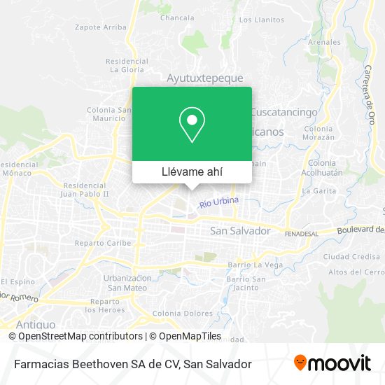 Mapa de Farmacias Beethoven SA de CV