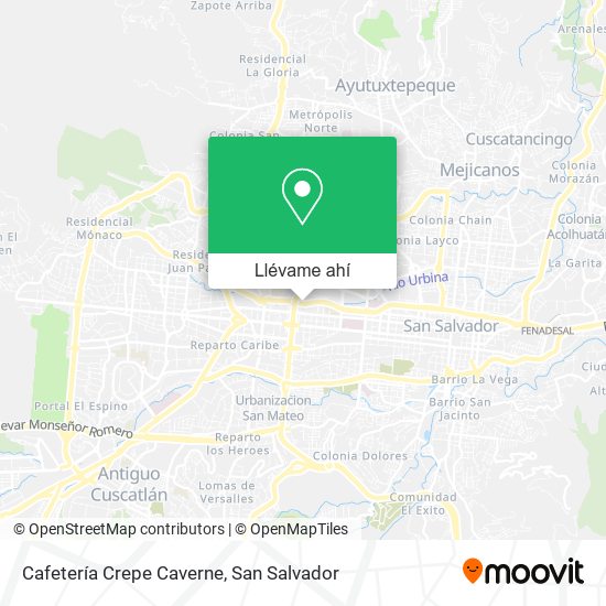 Mapa de Cafetería Crepe Caverne