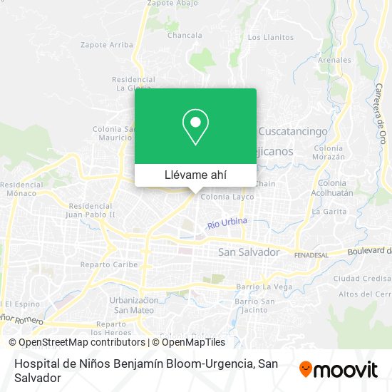 Mapa de Hospital de Niños Benjamín Bloom-Urgencia