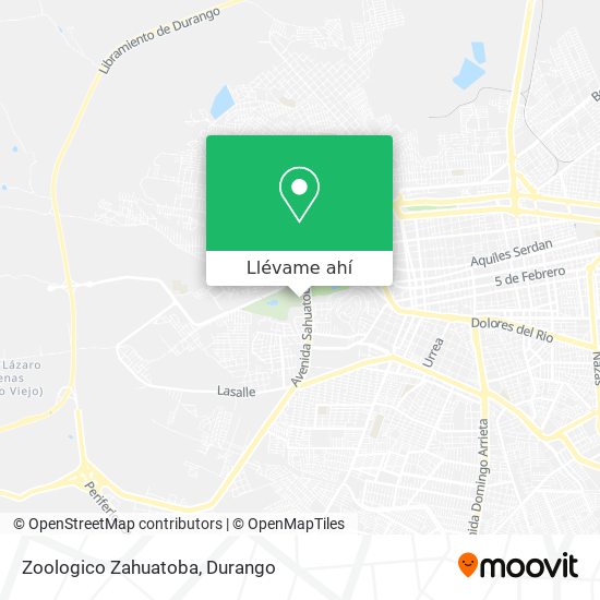 Mapa de Zoologico Zahuatoba