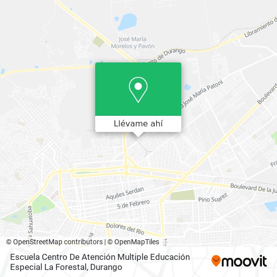 Mapa de Escuela Centro De Atención Multiple Educación Especial La Forestal