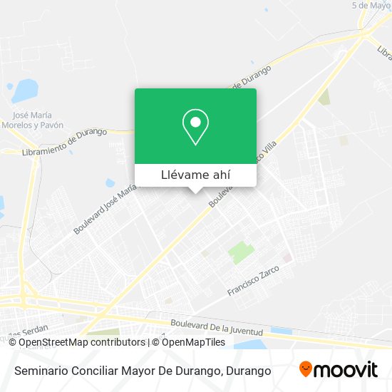 Mapa de Seminario Conciliar Mayor De Durango