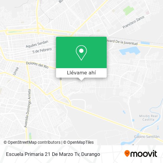 Mapa de Escuela Primaria 21 De Marzo Tv