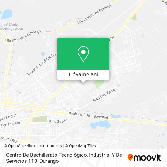 Mapa de Centro De Bachillerato Tecnológico, Industrial Y De Servicios 110