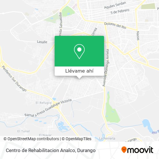Mapa de Centro de Rehabilitacion Analco