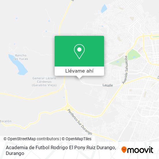 Mapa de Academia de Futbol Rodrigo El Pony Ruiz Durango