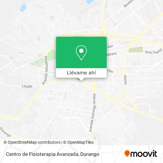 Mapa de Centro de Fisioterapia Avanzada