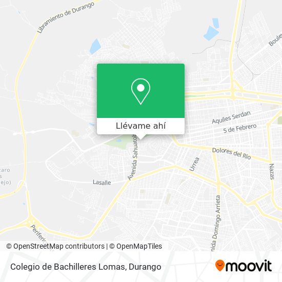 Mapa de Colegio de Bachilleres Lomas