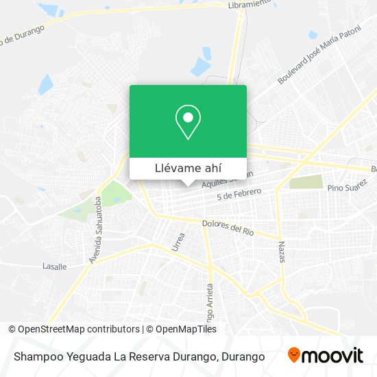 Mapa de Shampoo Yeguada La Reserva Durango