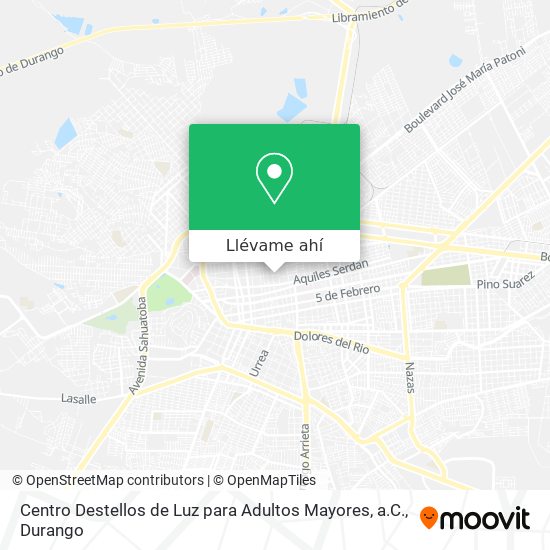 Mapa de Centro Destellos de Luz para Adultos Mayores, a.C.