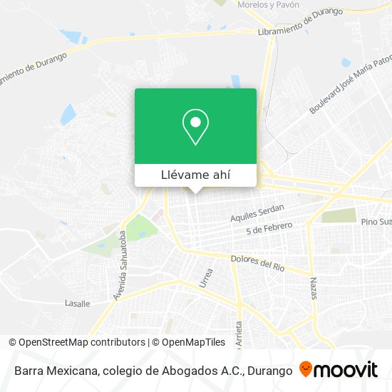 Mapa de Barra Mexicana, colegio de Abogados A.C.