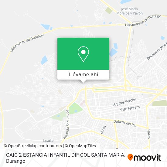 Mapa de CAIC 2 ESTANCIA INFANTIL DIF COL SANTA MARIA