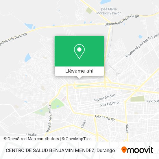 Mapa de CENTRO DE SALUD BENJAMIN MENDEZ