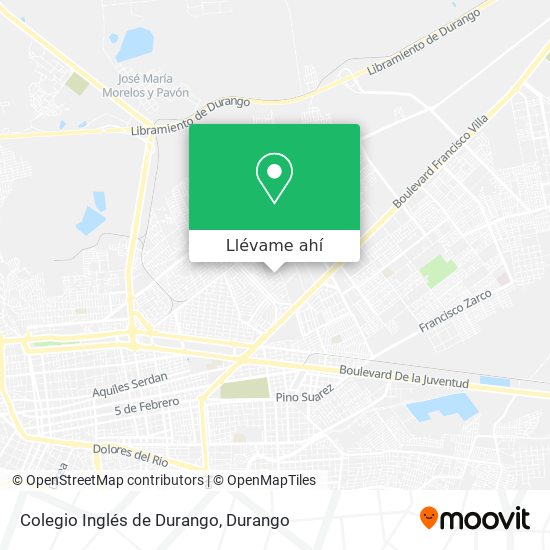 Mapa de Colegio Inglés de Durango