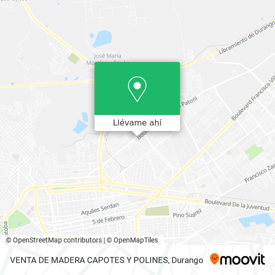 Mapa de VENTA DE MADERA CAPOTES Y POLINES