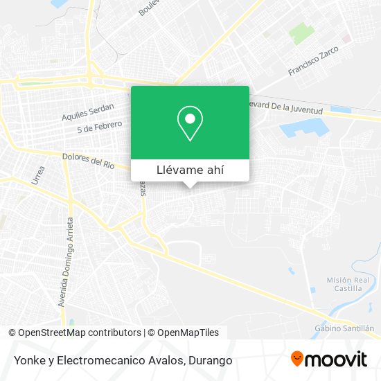 Mapa de Yonke y Electromecanico Avalos