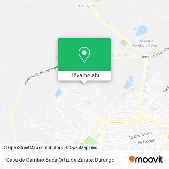 Mapa de Casa de Cambio Baca Ortiz de Zarate